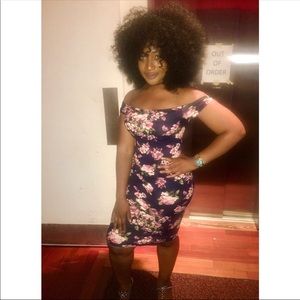 Floral off the shoulder dress